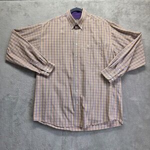 Cinch Shirt Mens Large Purple Button Down Long Sleeve Plaid Western Rodeo